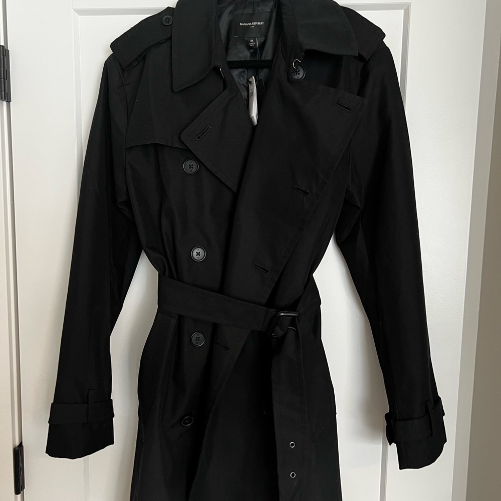 Men’s Banana Republic Black Trench Coat
